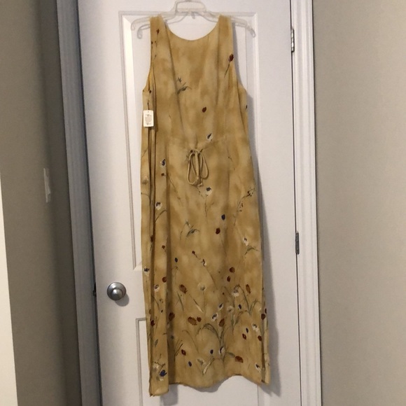 NWT Vintage Quintieri Yellow Sleeveless Maxi Dress - Picture 5 of 11
